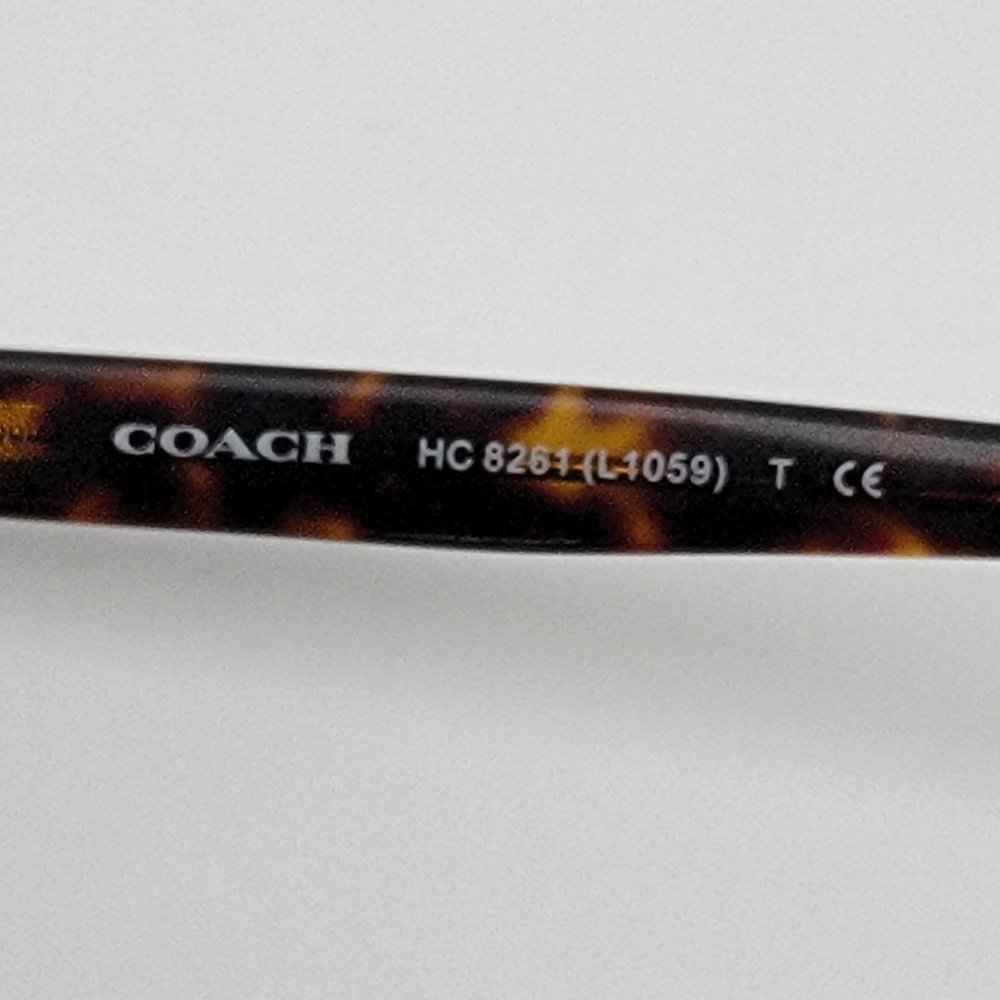 *SOLD* Coach HC8261 L1059 544687 Black Tortoise Sunglasses FRAME ONLY 56-18-140 - Picture 8 of 12